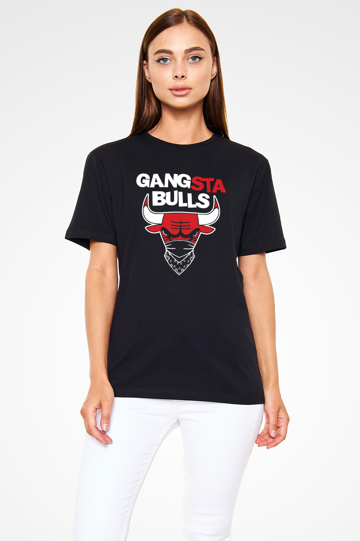 Chicago Bulls Siyah Unisex Tişört T-Shirt - TişörtFabrikası
