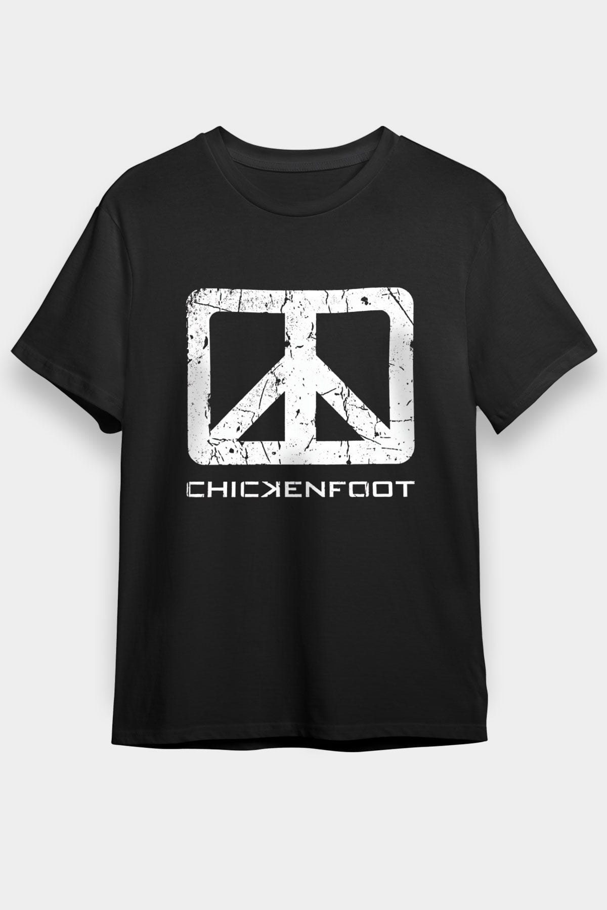 Chickenfoot Baskılı Unisex Siyah Tişört
