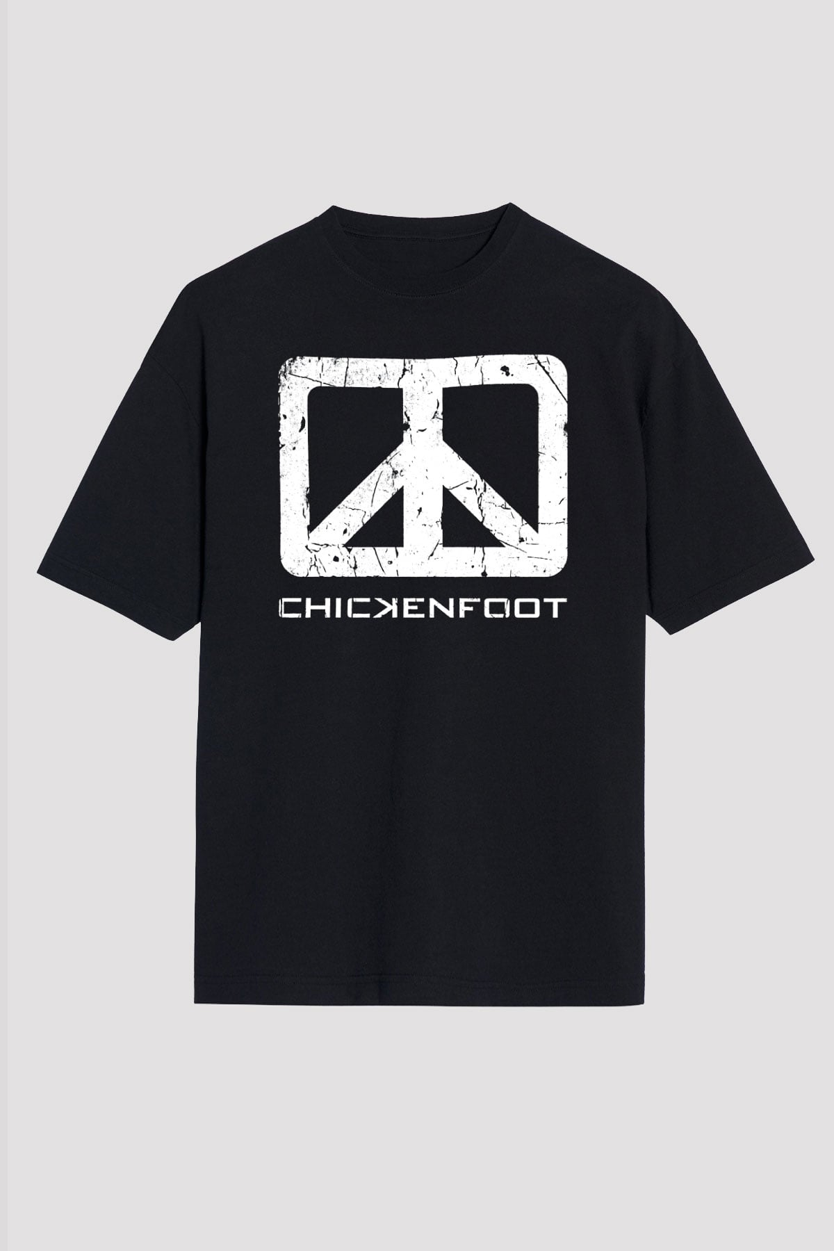 Chickenfoot Siyah Unisex Oversize Tişört T-Shirt