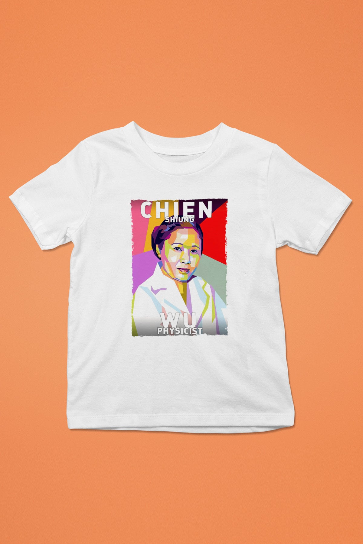 Chien Shung Wu Baskılı Unisex Beyaz Çocuk Tişörtü - Tshirt