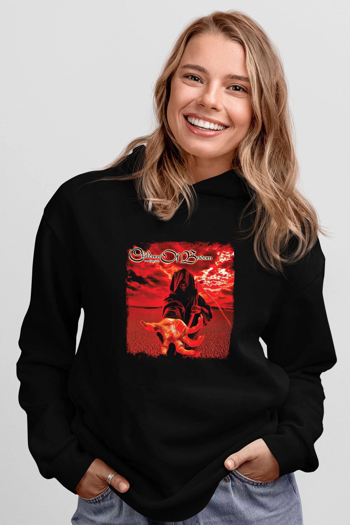 Children of Bodom Baskılı Unisex Siyah Hoodie