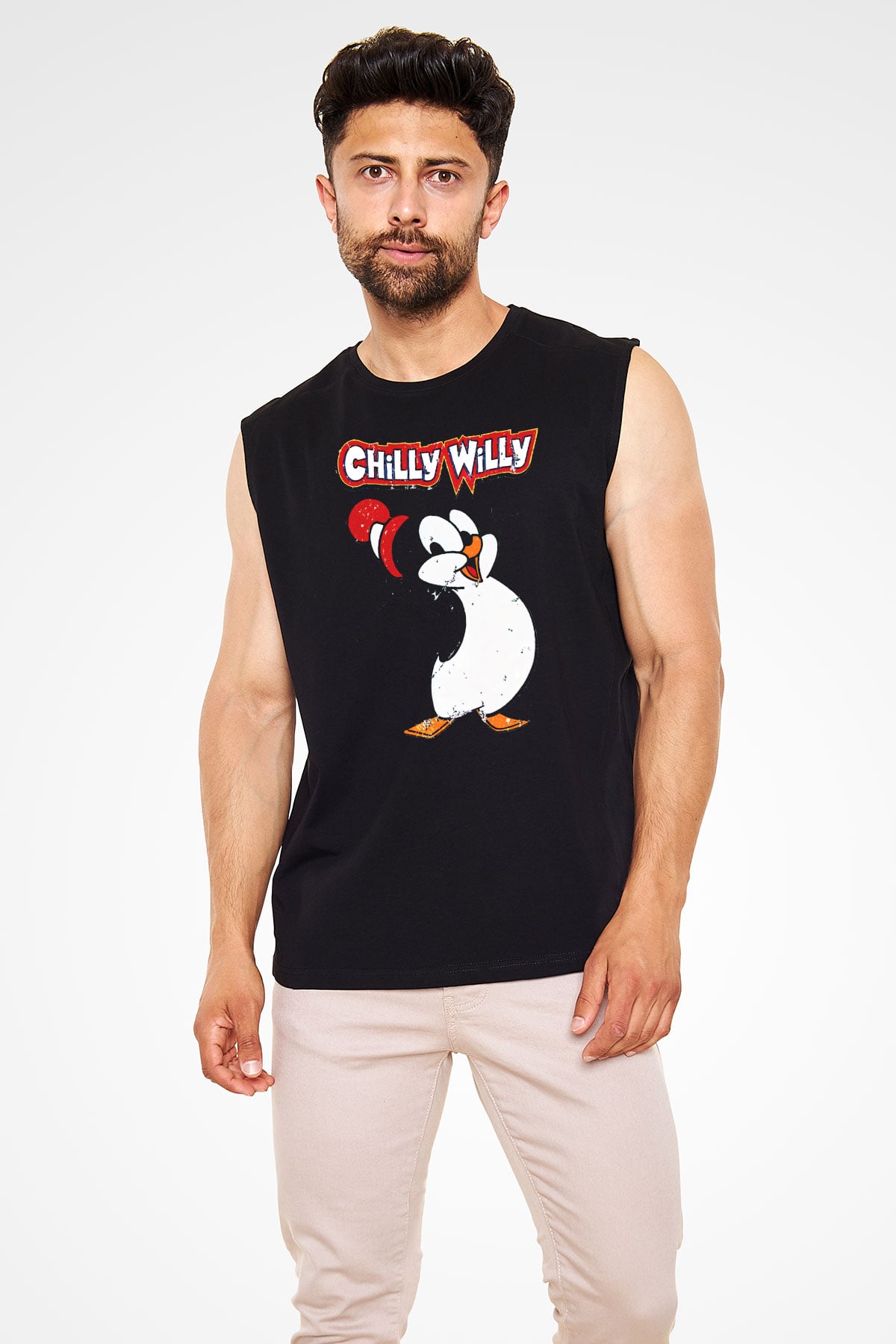 Chilly Willy Siyah Unisex  Kolsuz Tişört