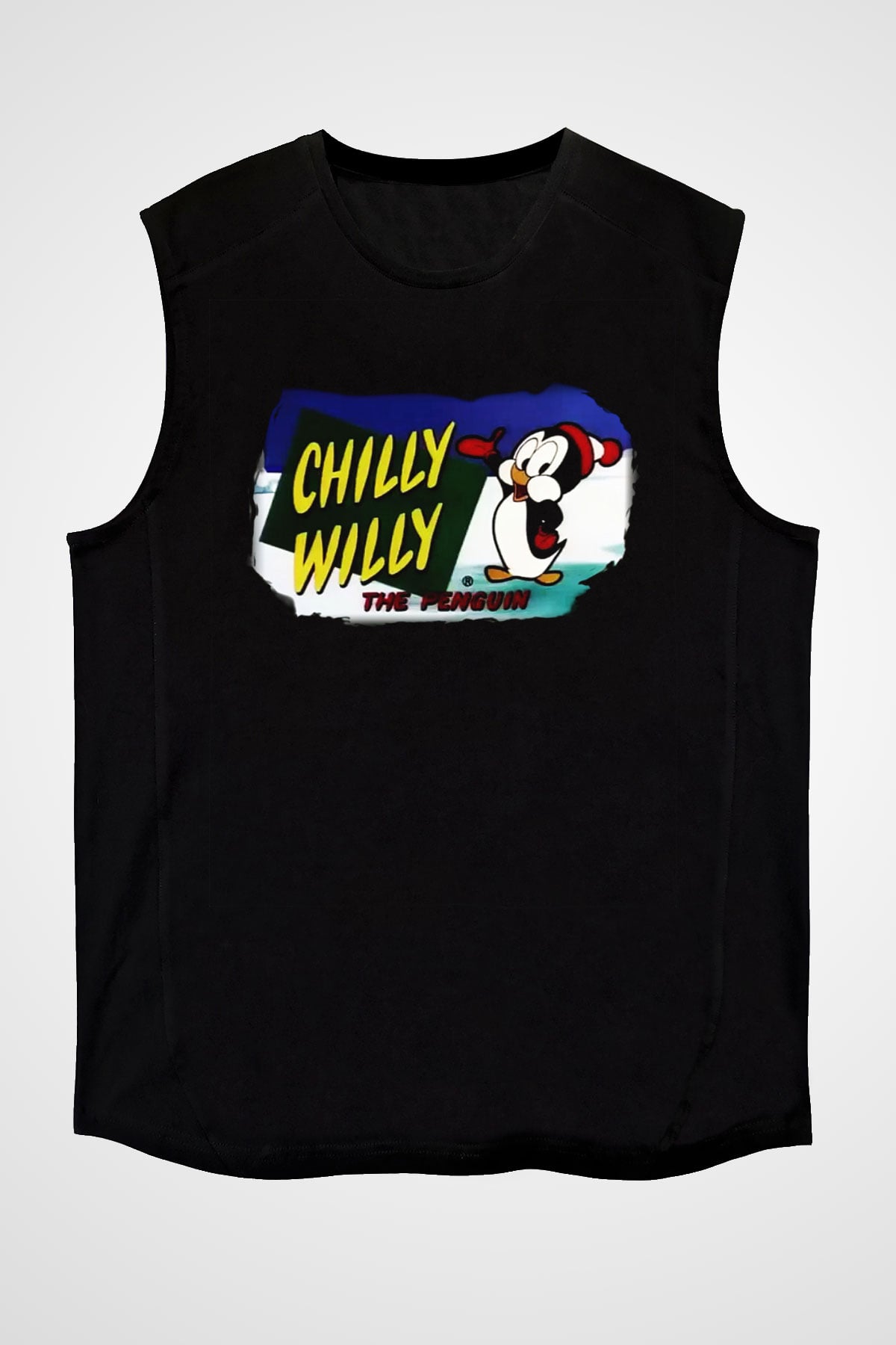 Chilly Willy Siyah Unisex Kolsuz Tişört