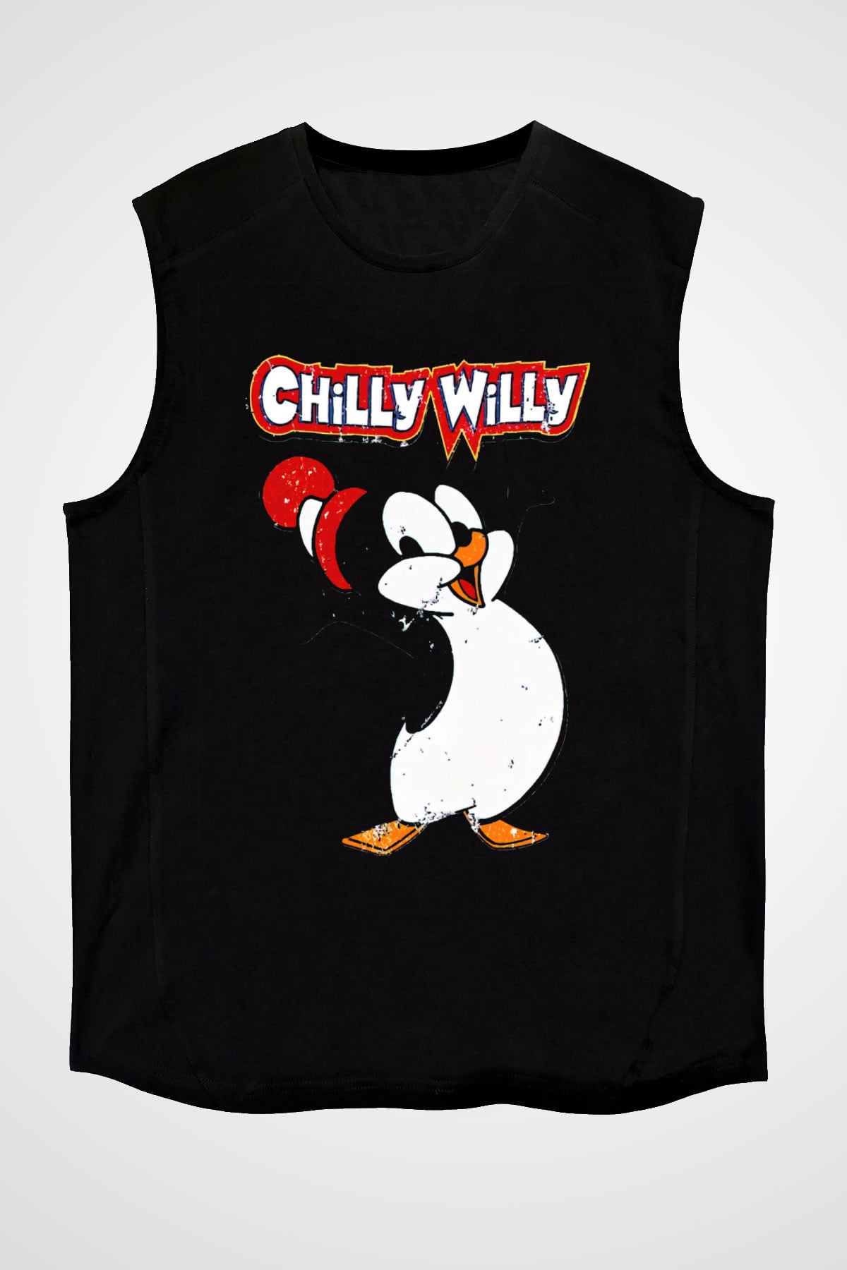 Chilly Willy Siyah Unisex  Kolsuz Tişört