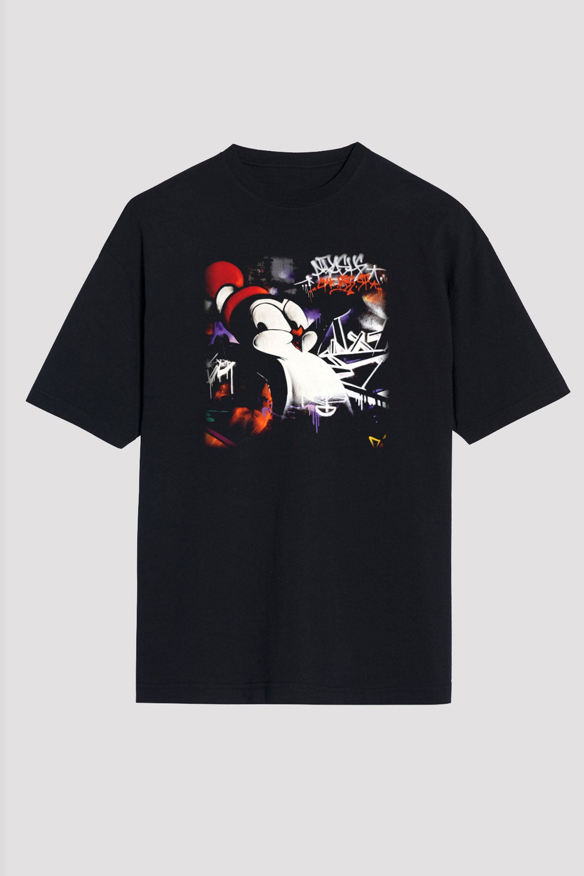 Chilly Willy Siyah Unisex Oversize Tişört