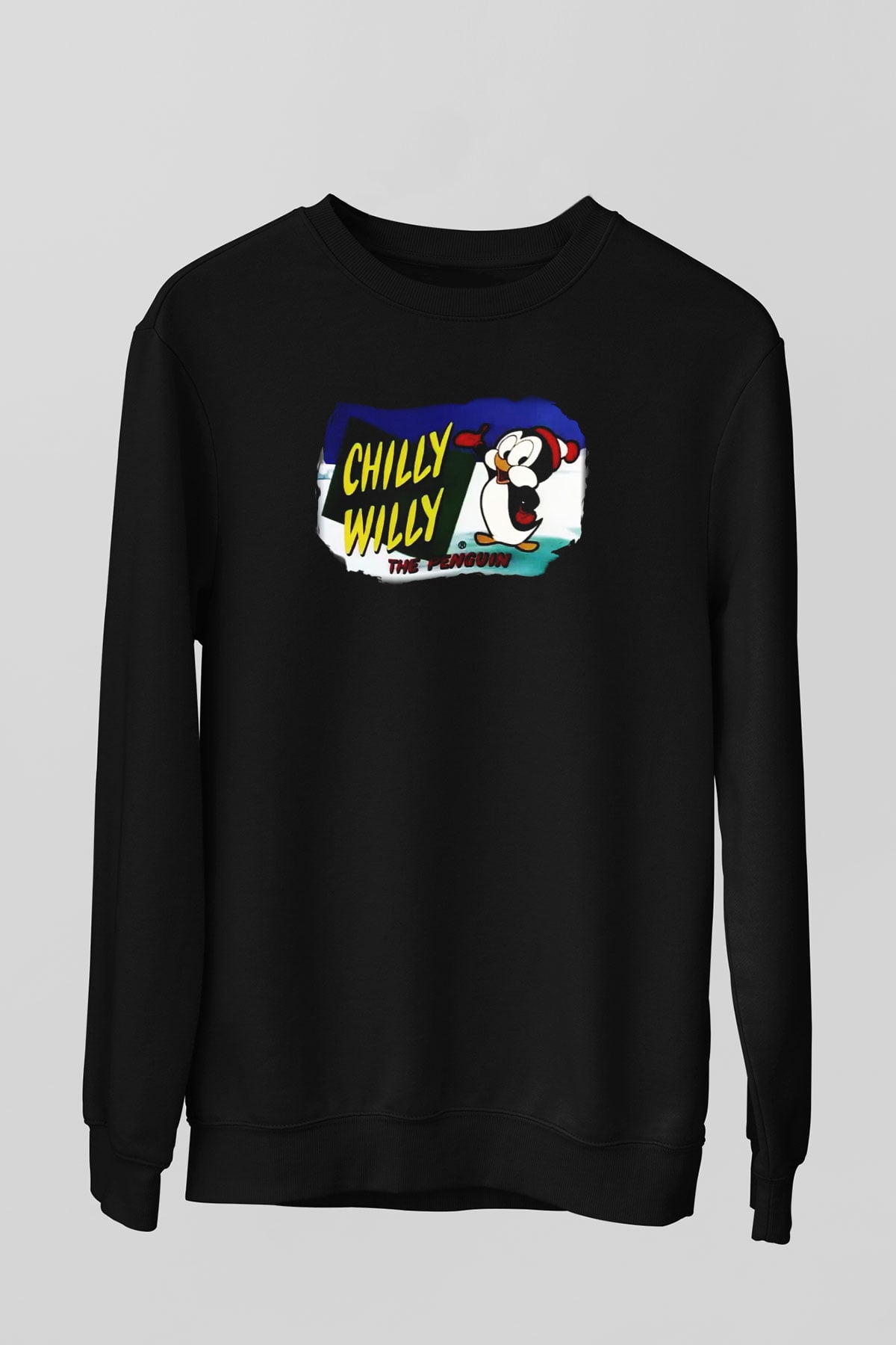 Chilly Willy Siyah Unisex Sweatshirt