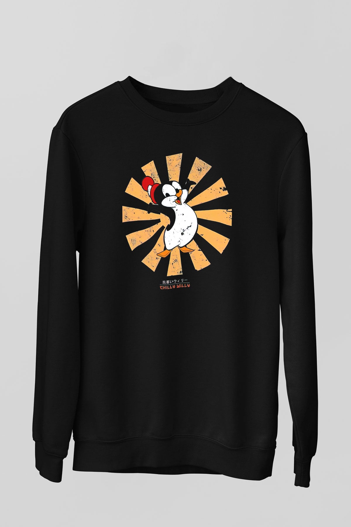 Chilly Willy Siyah Unisex  Sweatshirt