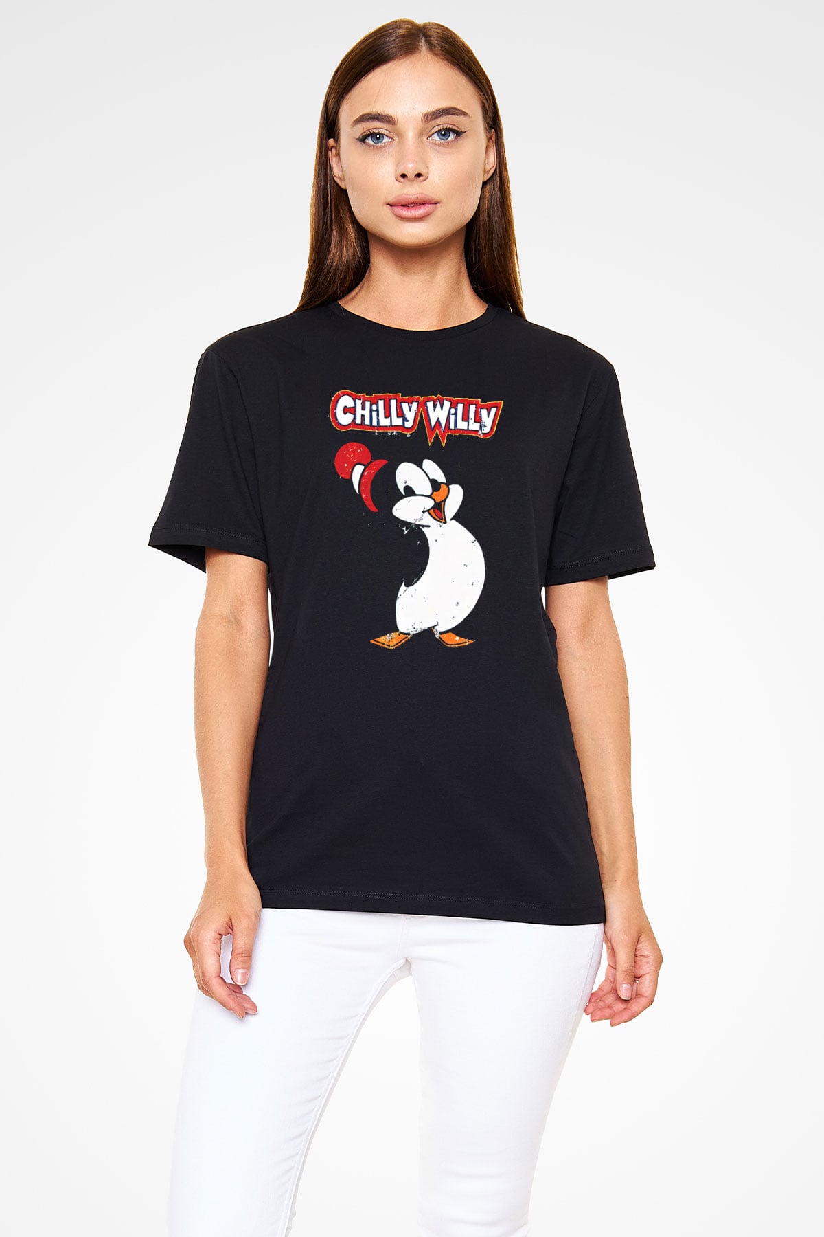 Chilly Willy Siyah Unisex Tişört