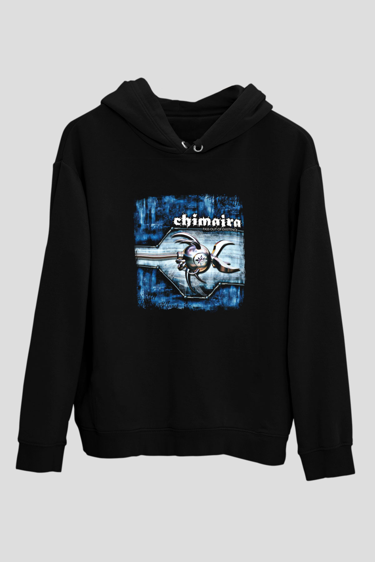 Chimaira Baskılı Unisex Siyah Hoodie