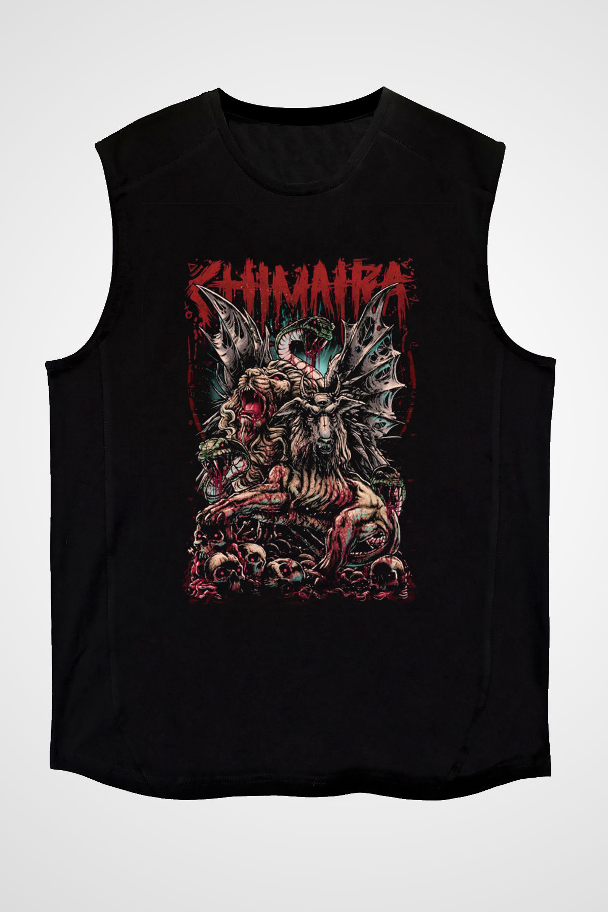 Chimaira Siyah Unisex Kolsuz Tişört