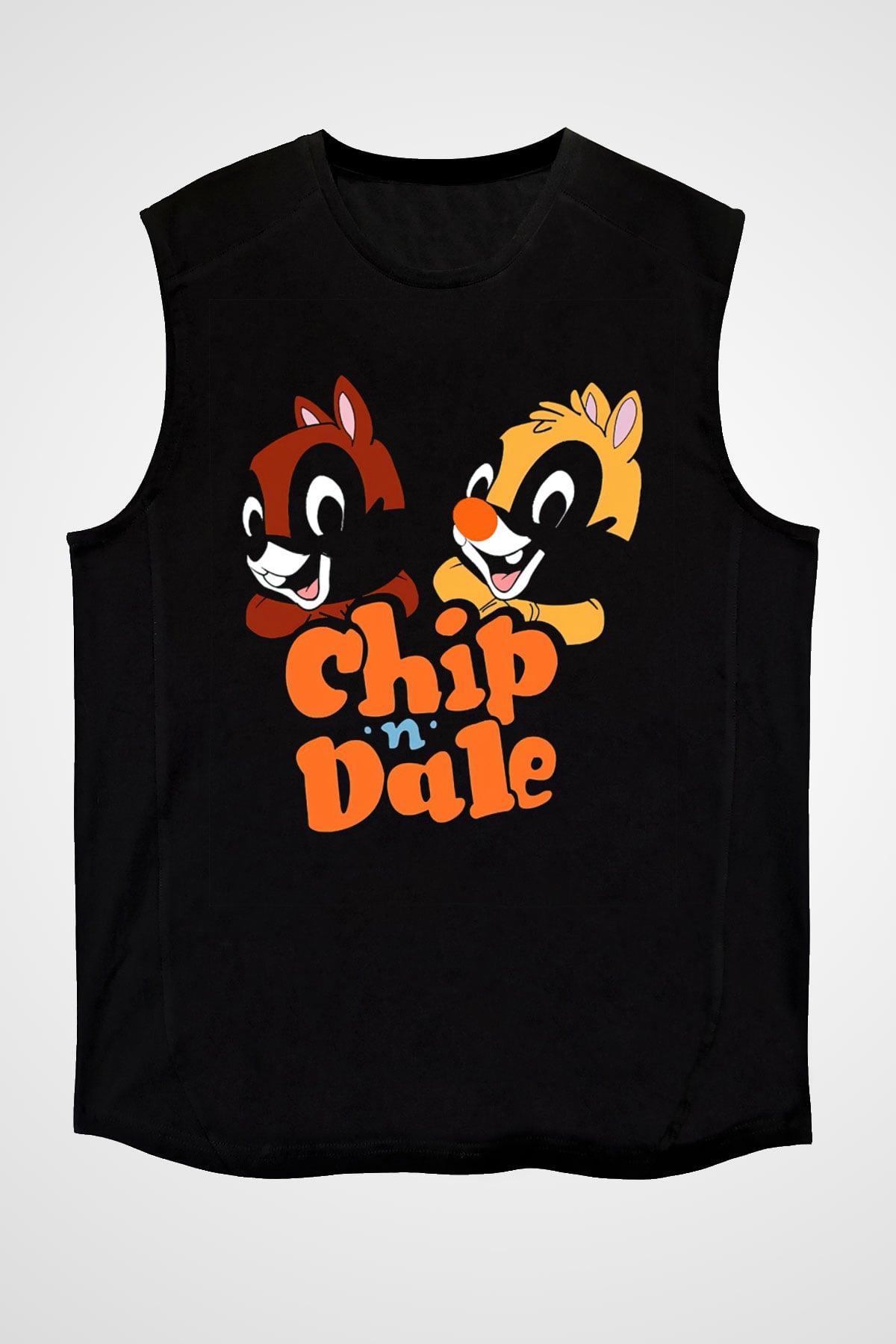 Chip'n Dale Rescue Rangers Siyah Unisex  Kolsuz Tişört