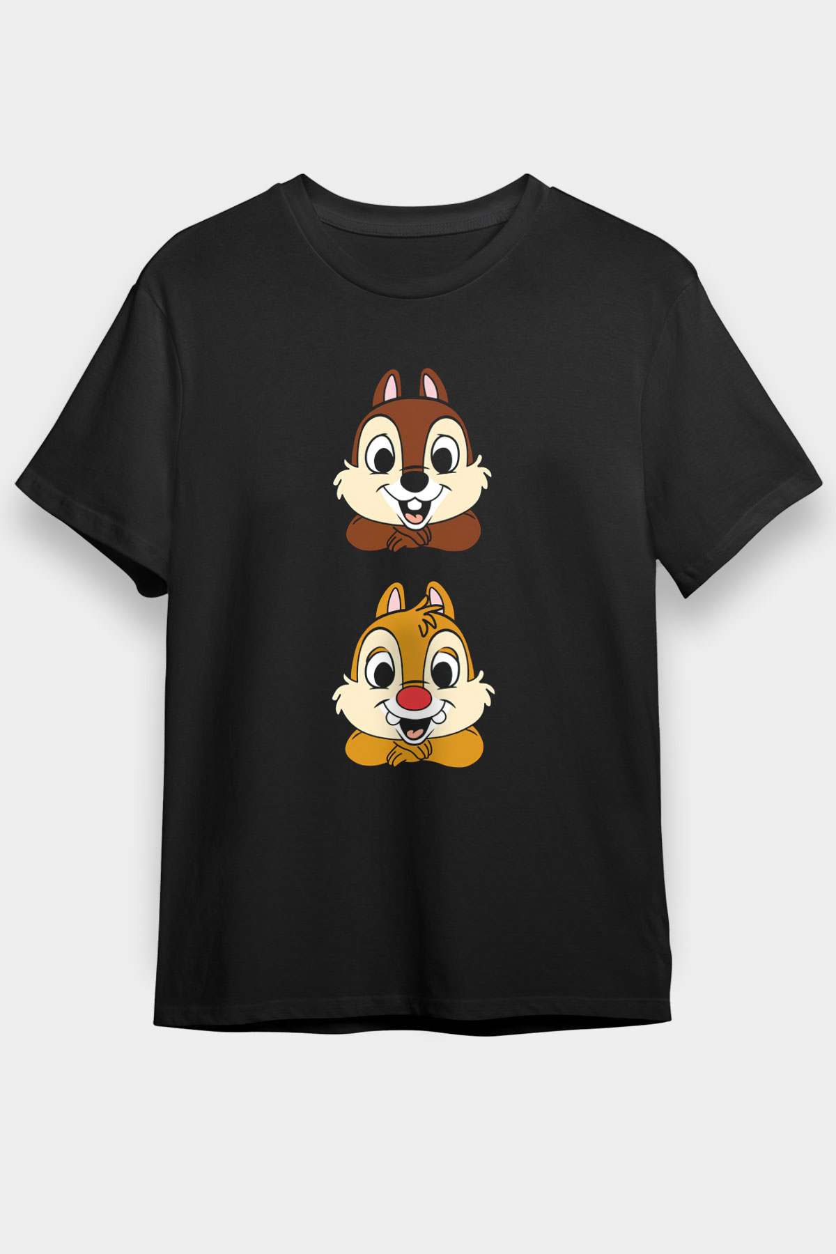 Chip'n Dale Rescue Rangers Siyah Unisex Tişört