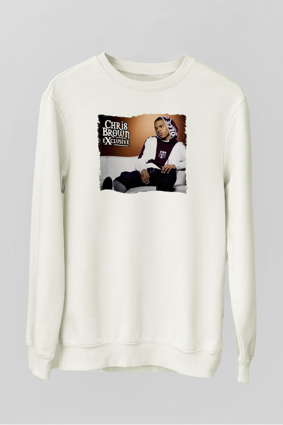 Chris Brown Beyaz Unisex Sweatshirt