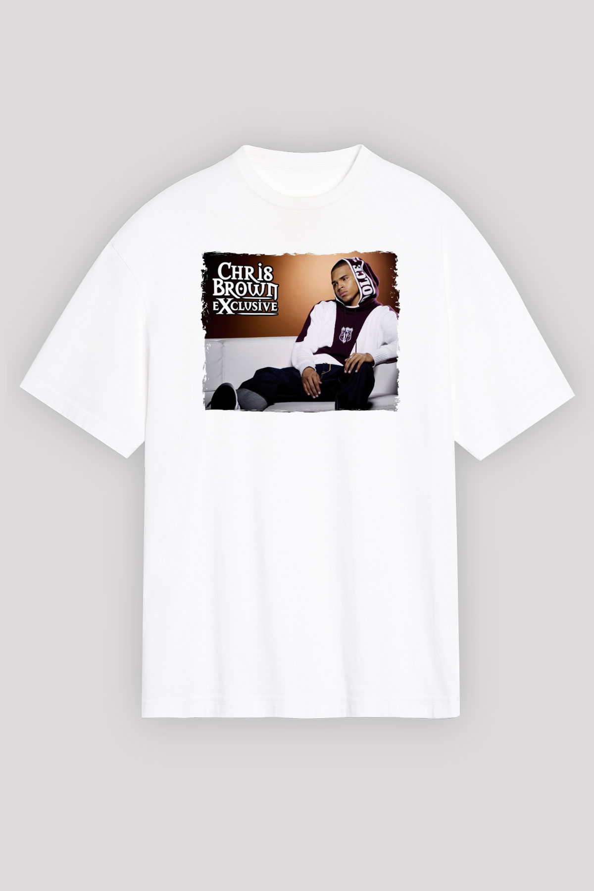 Chris Brown Beyaz Unisex Tişört T-Shirt - TişörtFabrikası