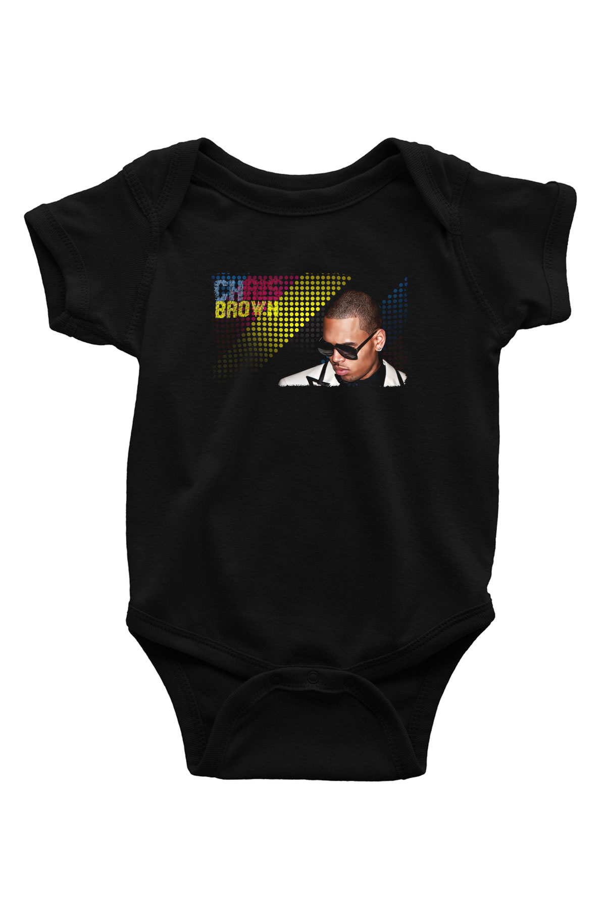Chris Brown Siyah Bebek Body - Zıbın