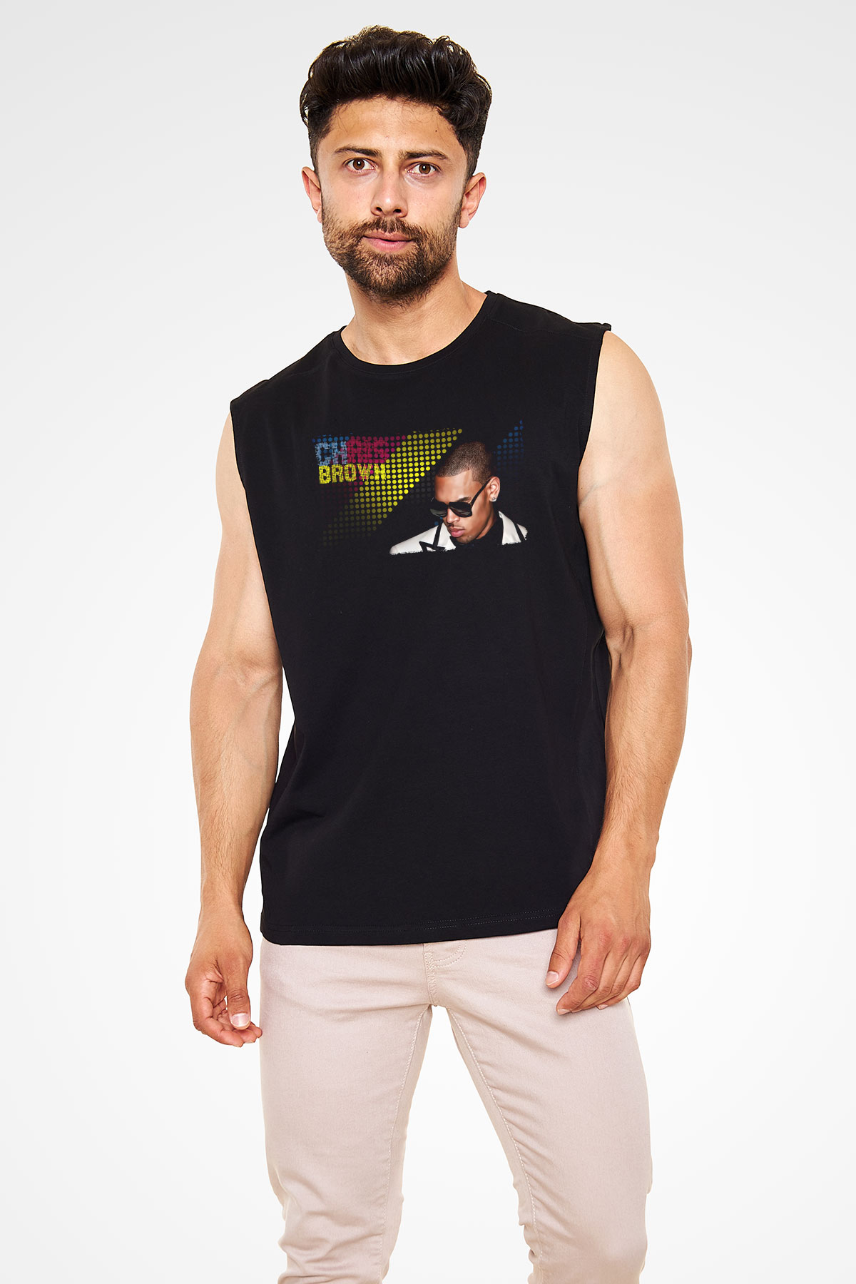 Chris Brown Siyah Unisex Kolsuz Tişört