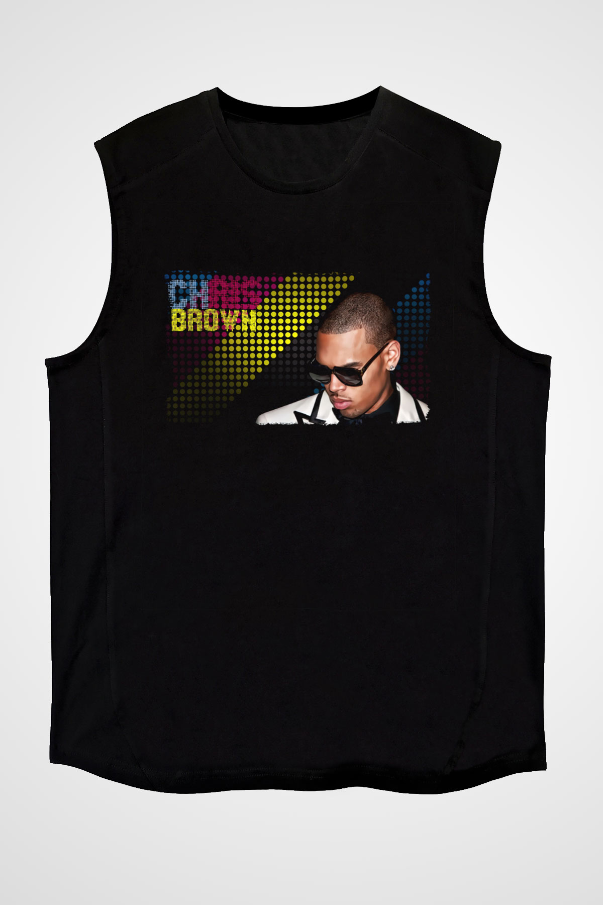 Chris Brown Siyah Unisex Kolsuz Tişört