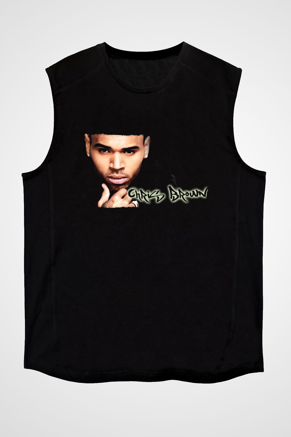 Chris Brown Siyah Unisex Kolsuz Tişört