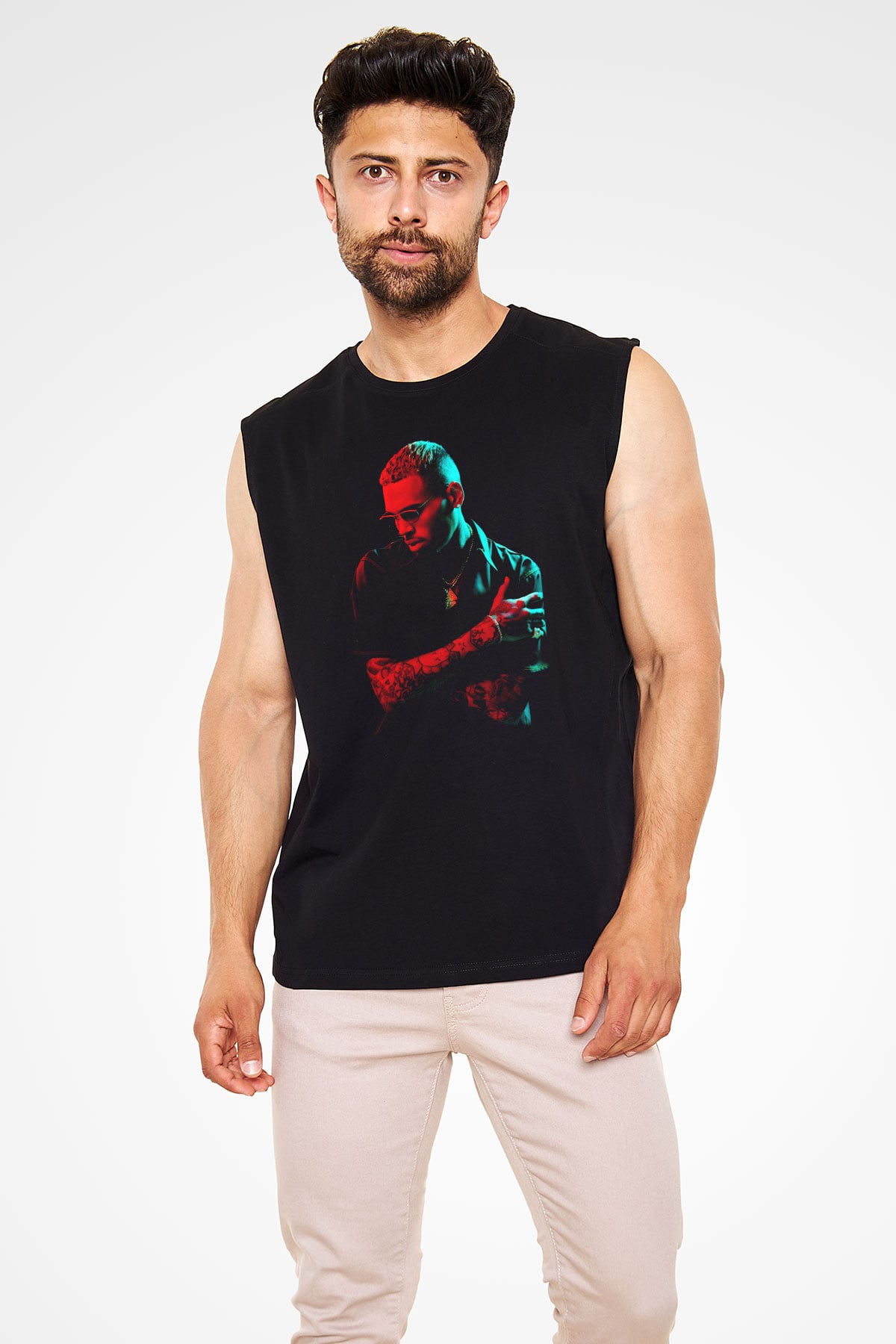 Chris Brown Siyah Unisex Kolsuz Tişört