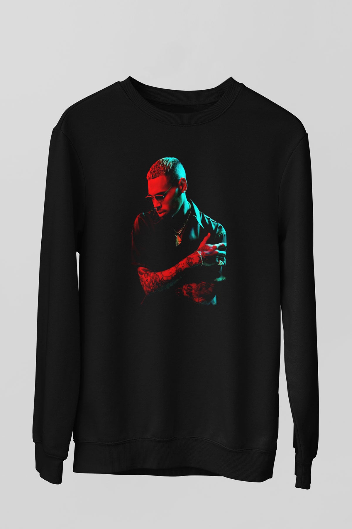 Chris Brown Siyah Unisex Sweatshirt