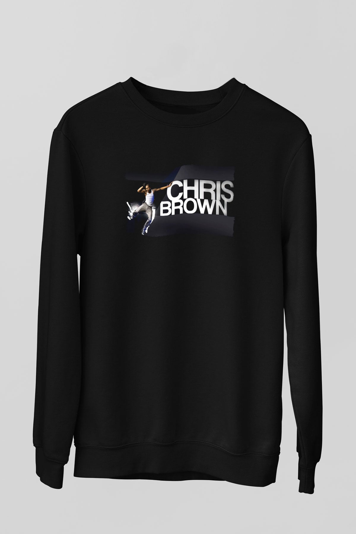Chris Brown Siyah Unisex Sweatshirt