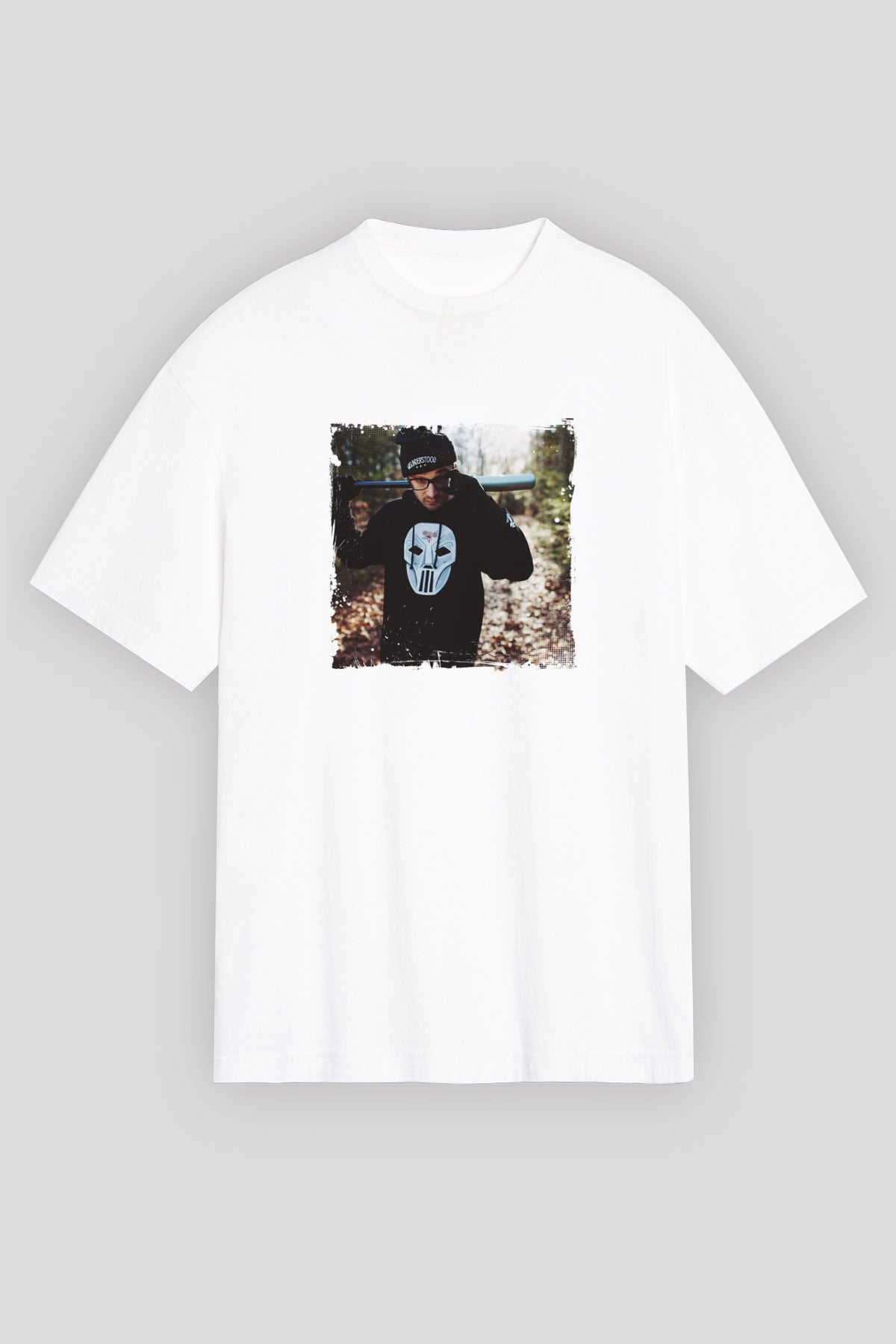 Chris Webby Baskılı Unisex Beyaz Tişört