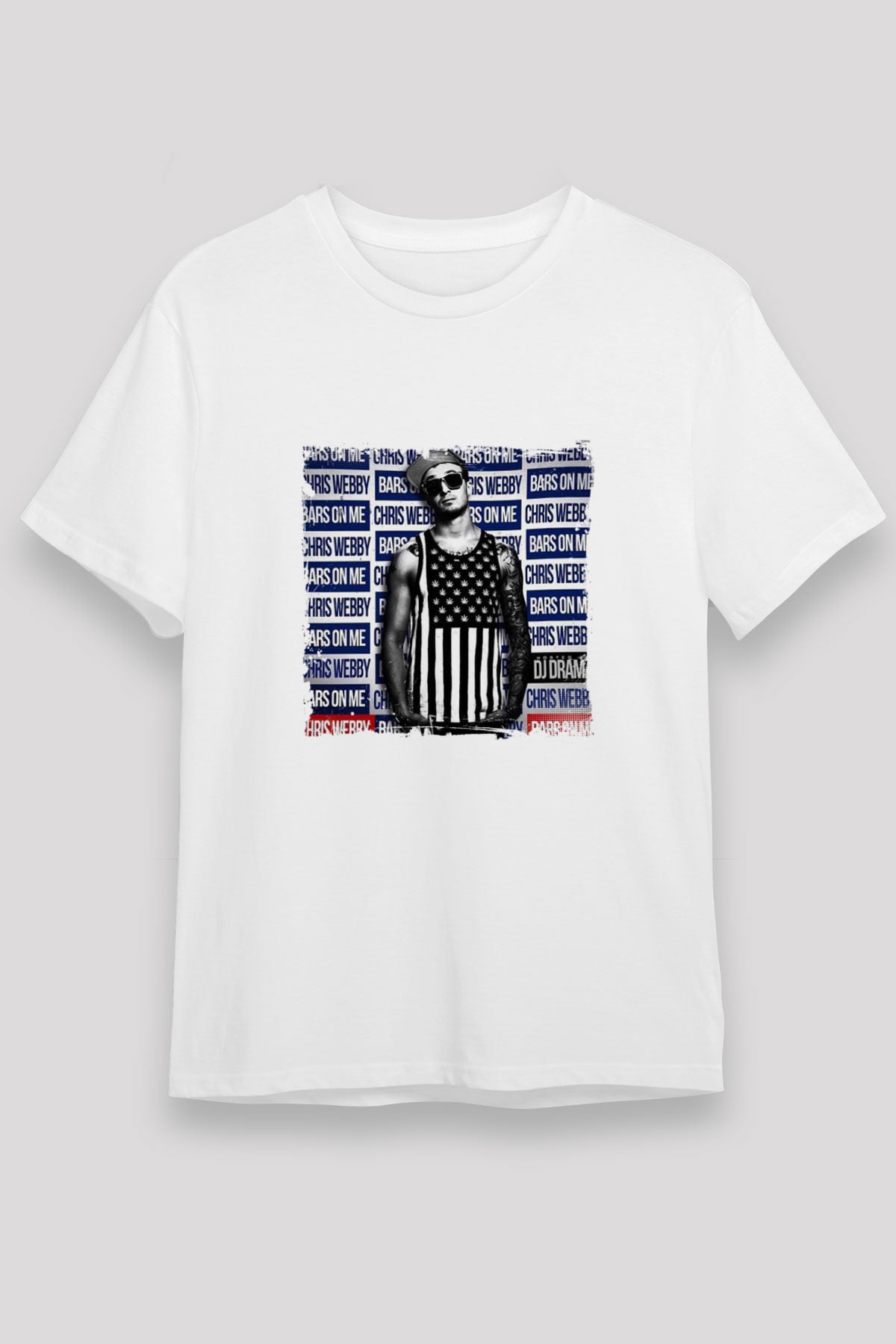 Chris Webby Baskılı Unisex Beyaz Tişört