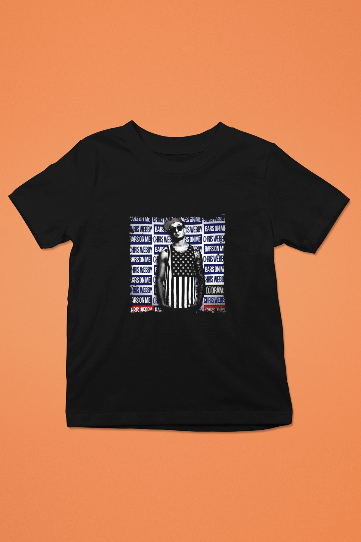 Chris Webby Baskılı Unisex Siyah Çocuk Tişört