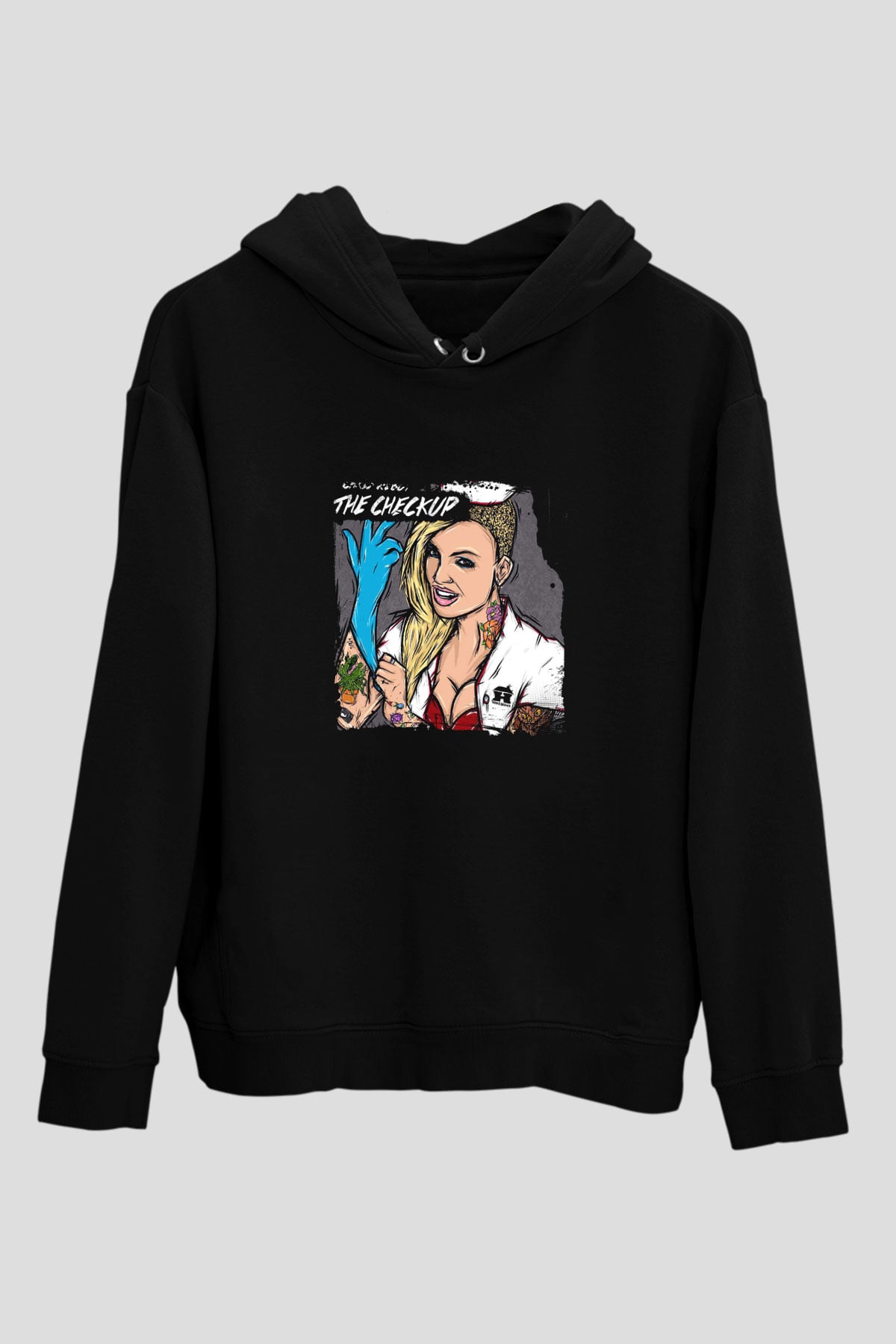 Chris Webby Baskılı Unisex Siyah Hoodie