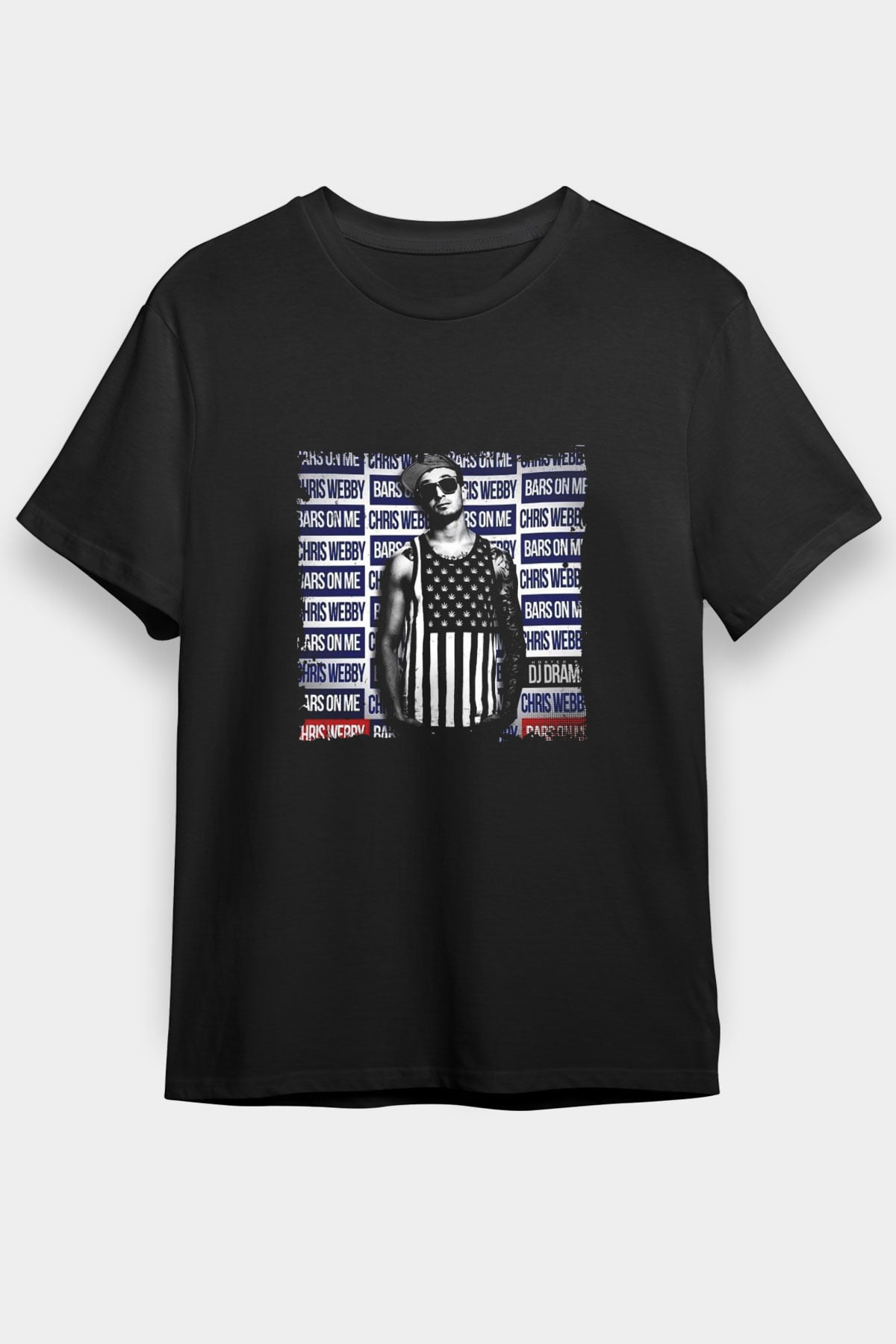 Chris Webby Baskılı Unisex Siyah Tişört