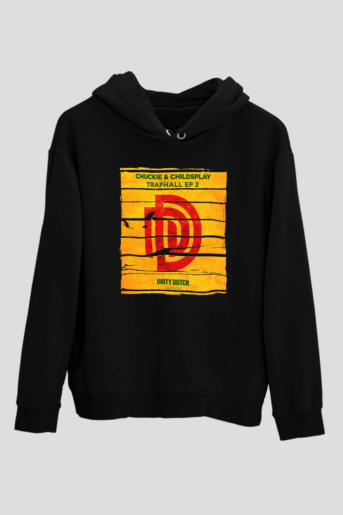 Chuckie Siyah Unisex Kapüşonlu Sweatshirt