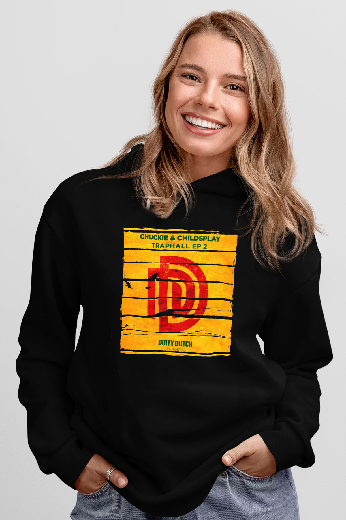 Chuckie Siyah Unisex Kapüşonlu Sweatshirt