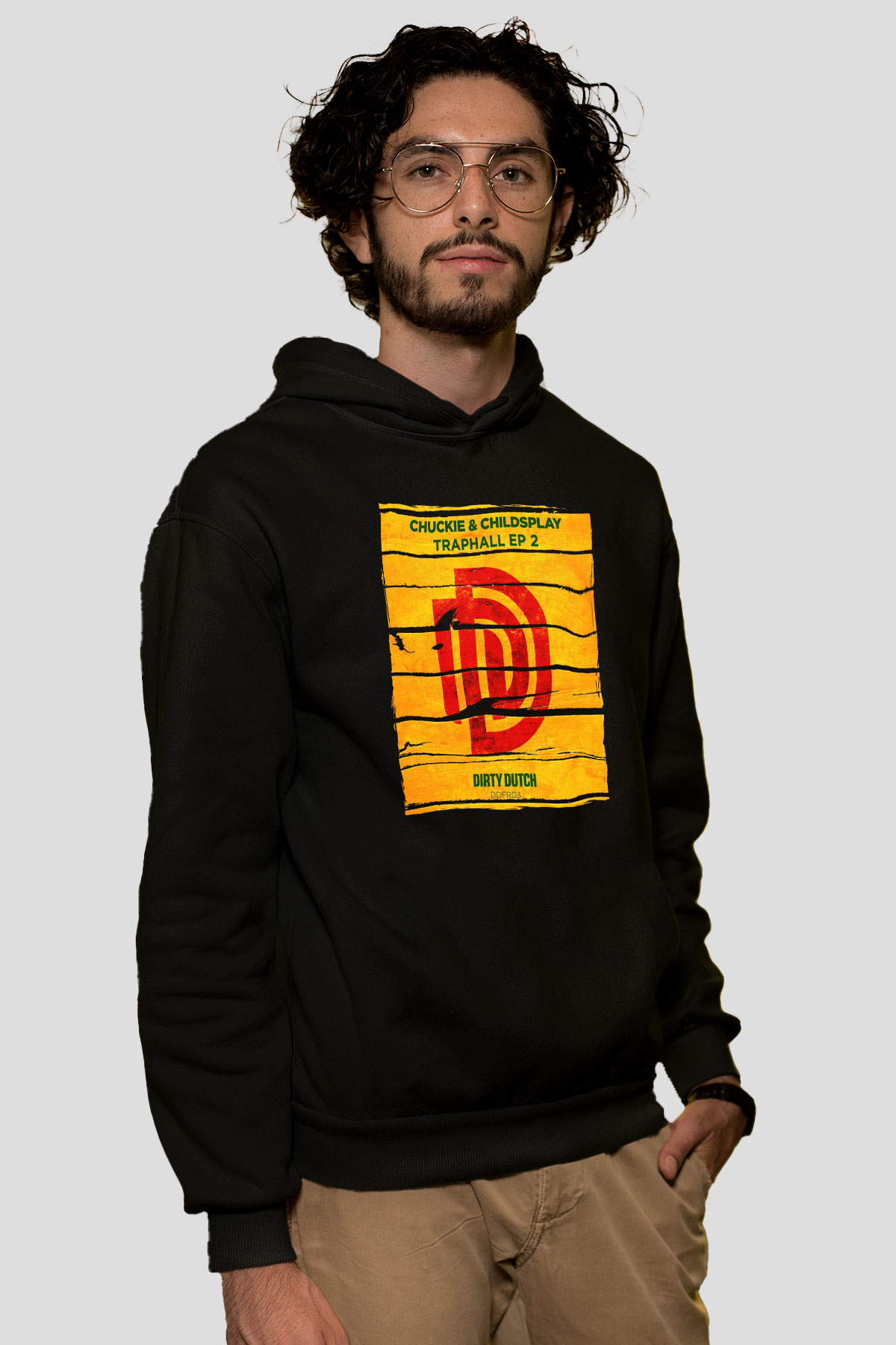 Chuckie Siyah Unisex Kapüşonlu Sweatshirt