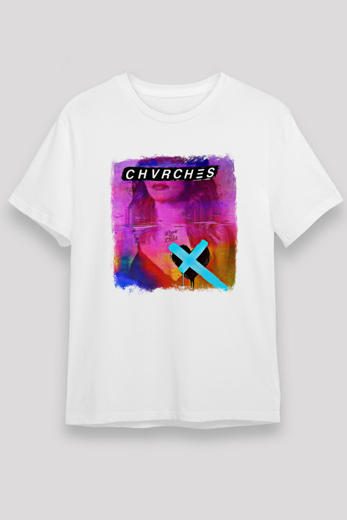 CHVRCHES Baskılı Unisex Beyaz Tişört