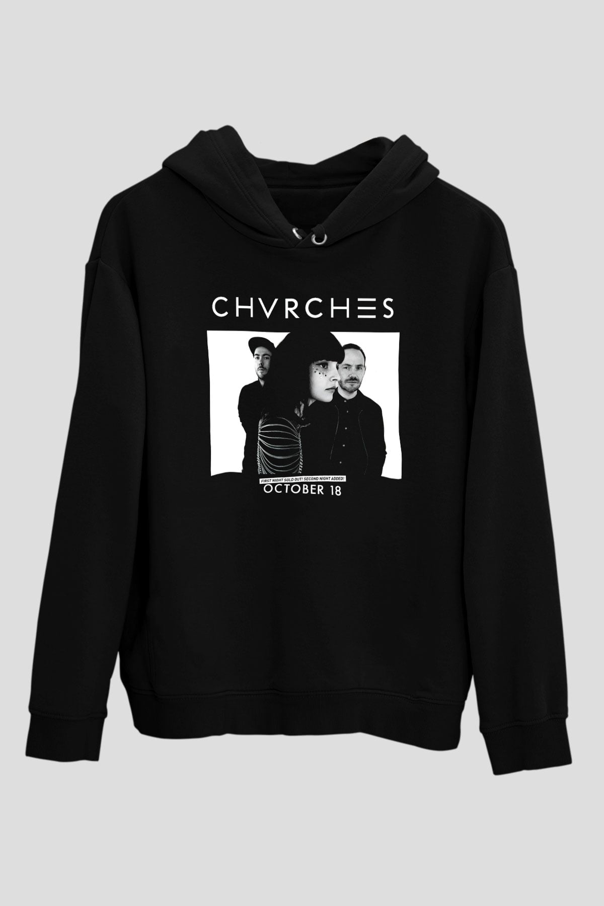 CHVRCHES Siyah Unisex Hoodie