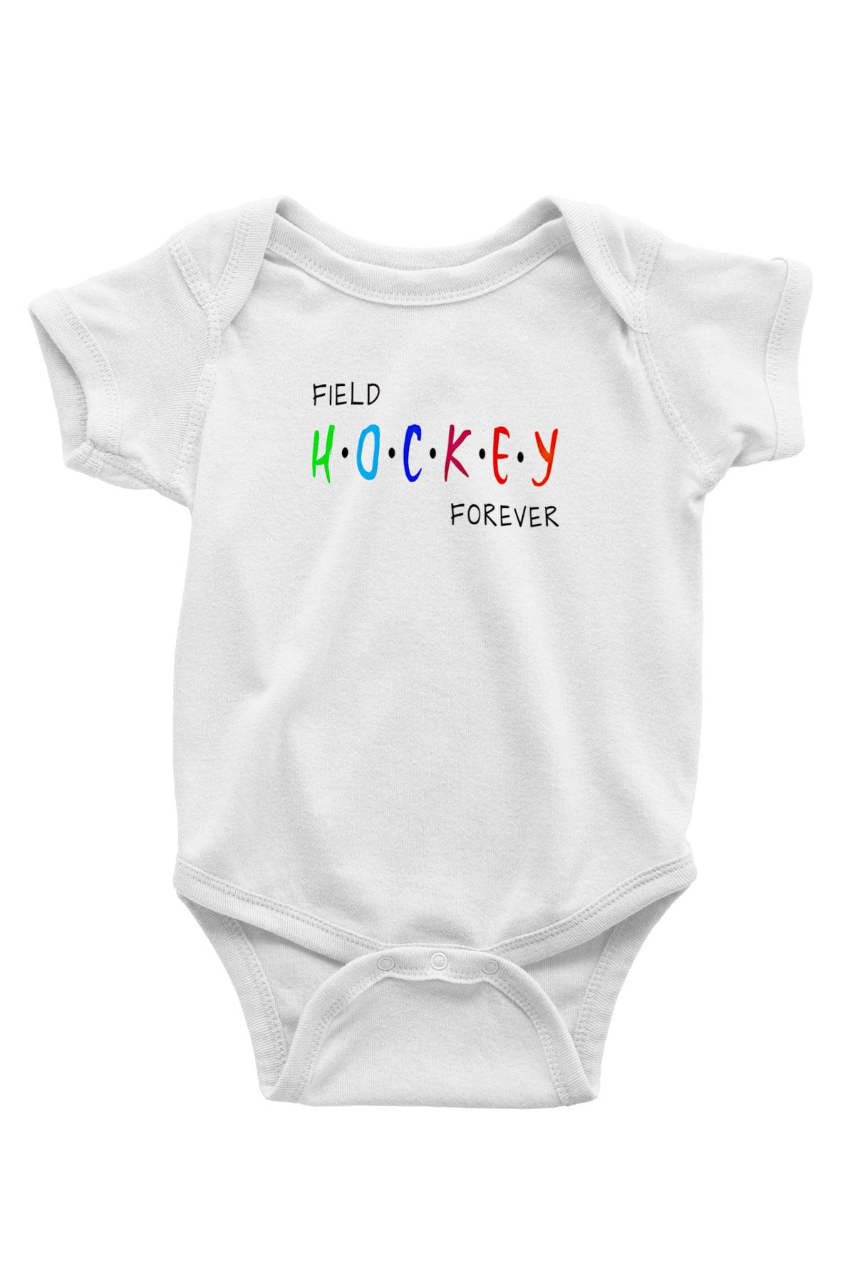 Çim Hokeyi Baskılı Beyaz Bebek Body - Zıbın