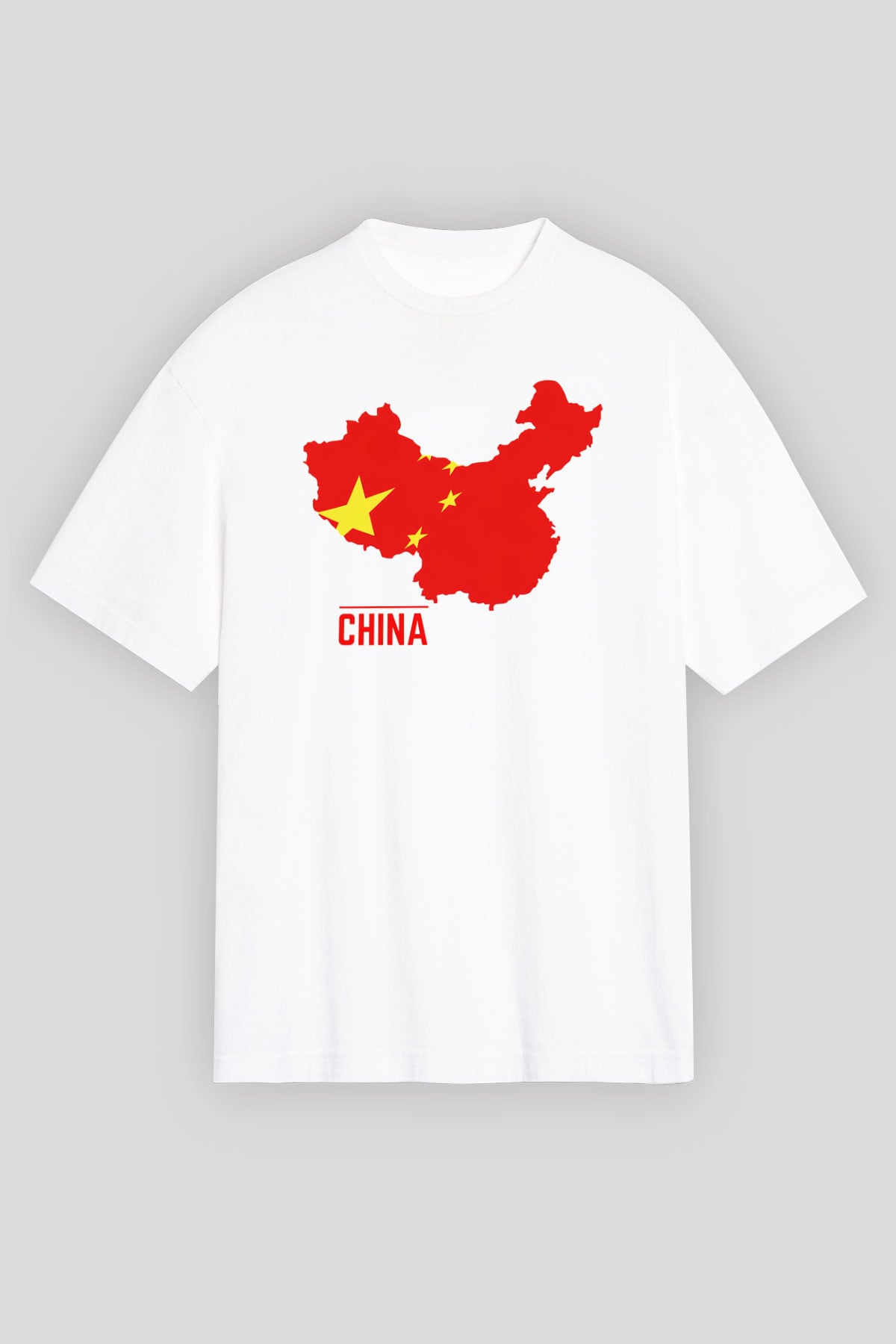 Çin Beyaz Unisex Oversize Tişört T-Shirt