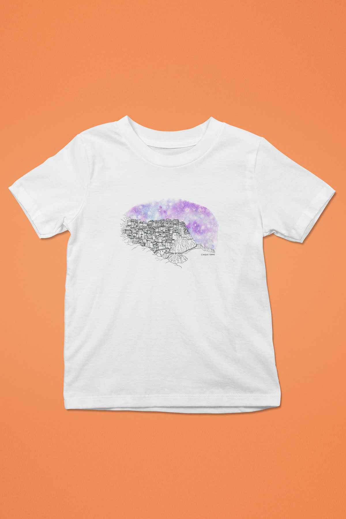 Cinque Terre Beyaz Unisex Çocuk Tişört