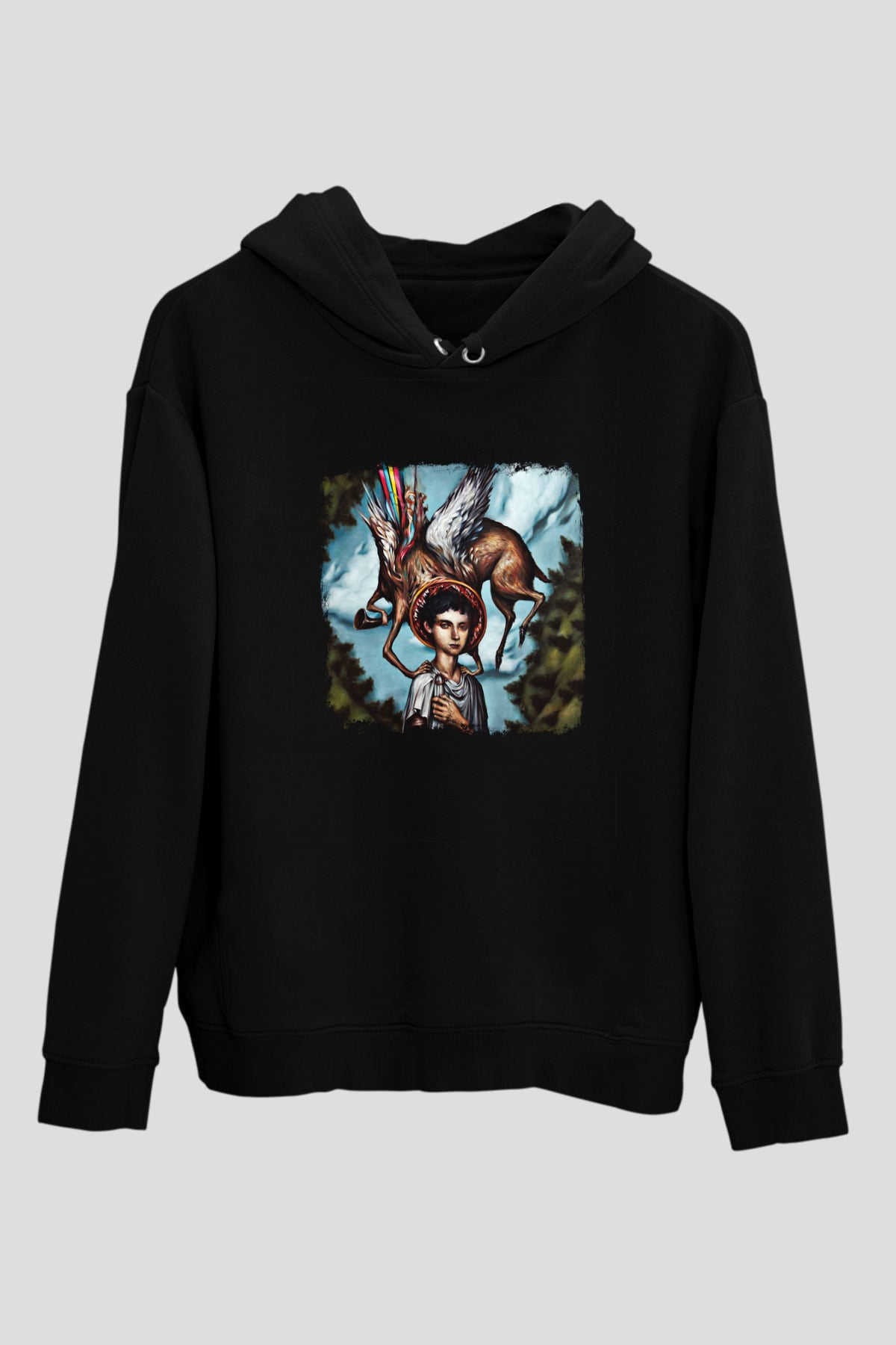 Circa Survive Baskılı Unisex Siyah Hoodie