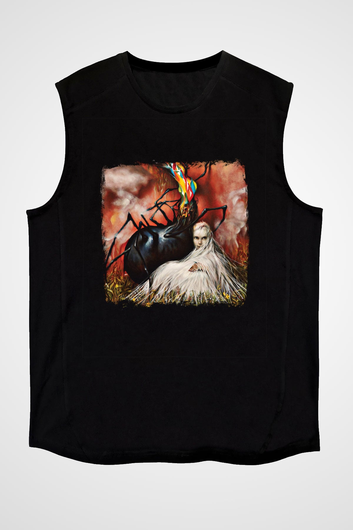 Circa Survive Baskılı Unisex Siyah Kolsuz Tişört