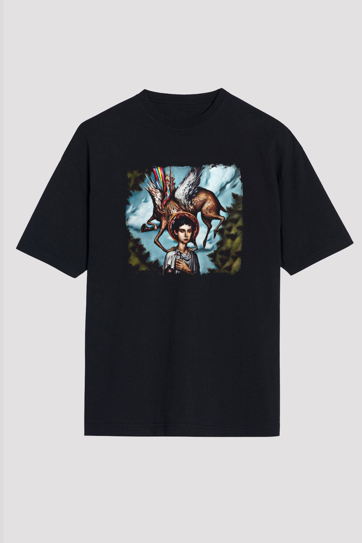 Circa Survive Baskılı Unisex Siyah Oversize Tişört