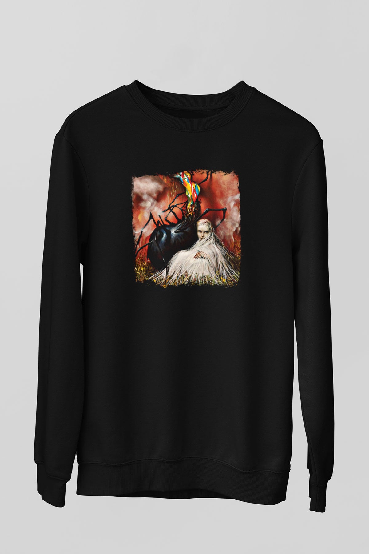 Circa Survive Baskılı Unisex Siyah Sweatshirt