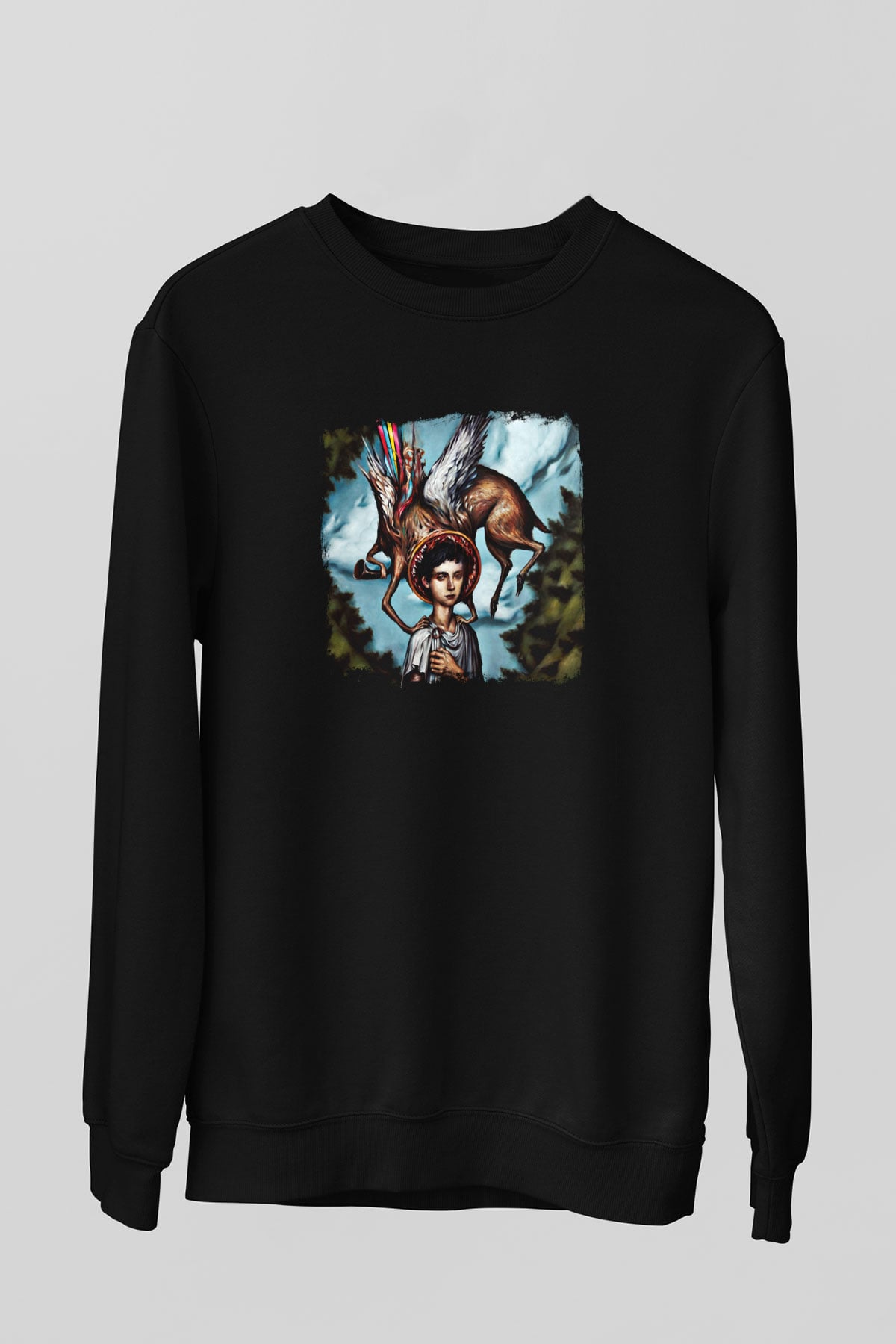 Circa Survive Baskılı Unisex Siyah Sweatshirt