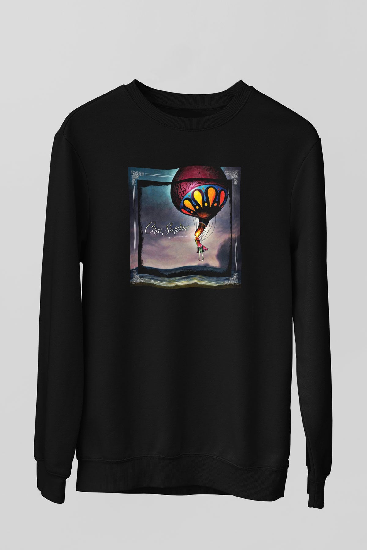 Circa Survive Baskılı Unisex Siyah Sweatshirt