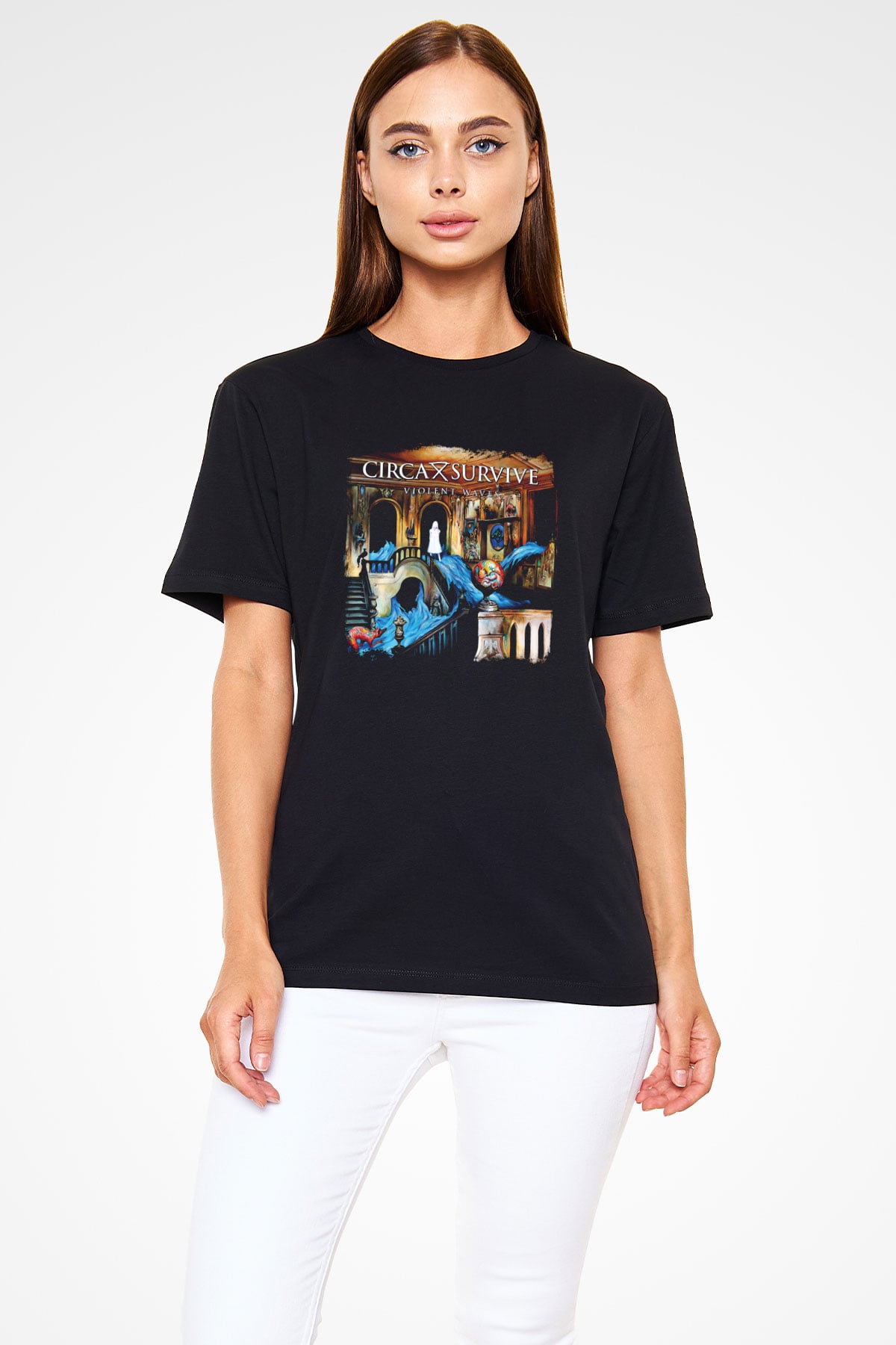 Circa Survive Baskılı Unisex Siyah Tişört
