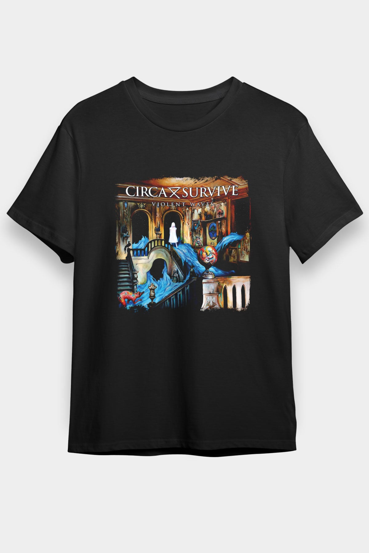 Circa Survive Baskılı Unisex Siyah Tişört