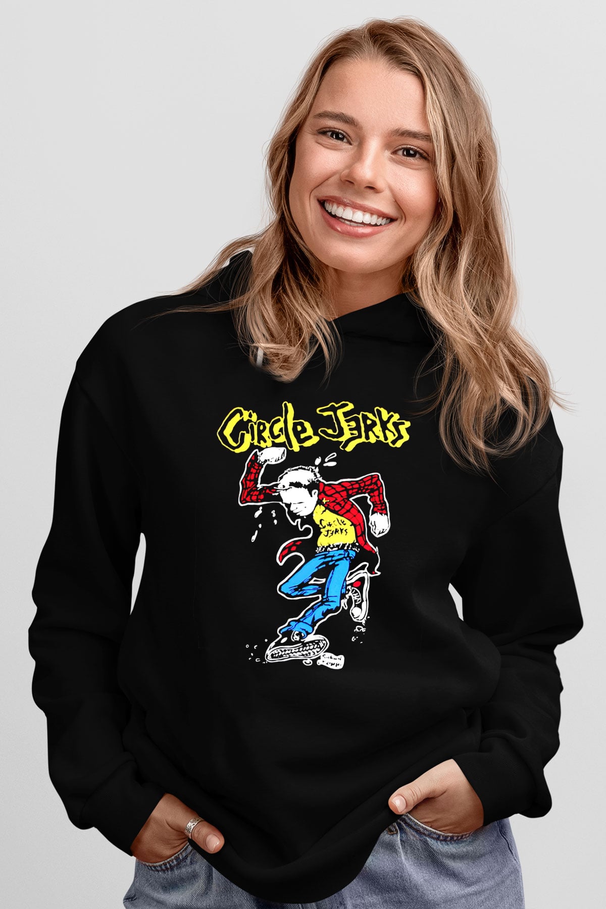 Circle Jerks Siyah Unisex Hoodie