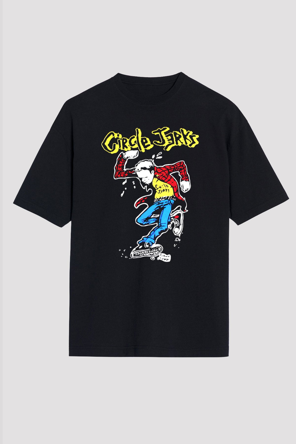 Circle Jerks Siyah Unisex Oversize Tişört T-Shirt