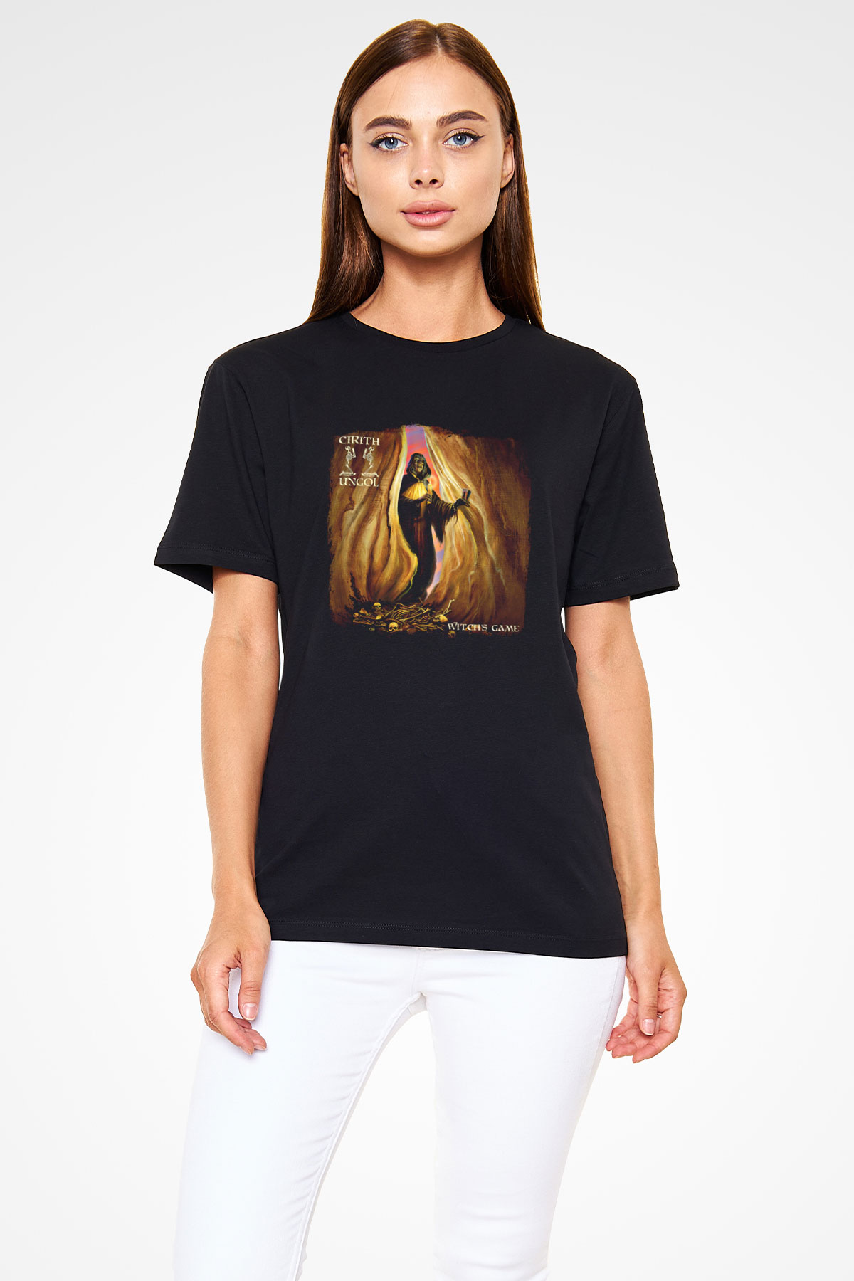 Cirith Ungol Baskılı Unisex Siyah Tişört