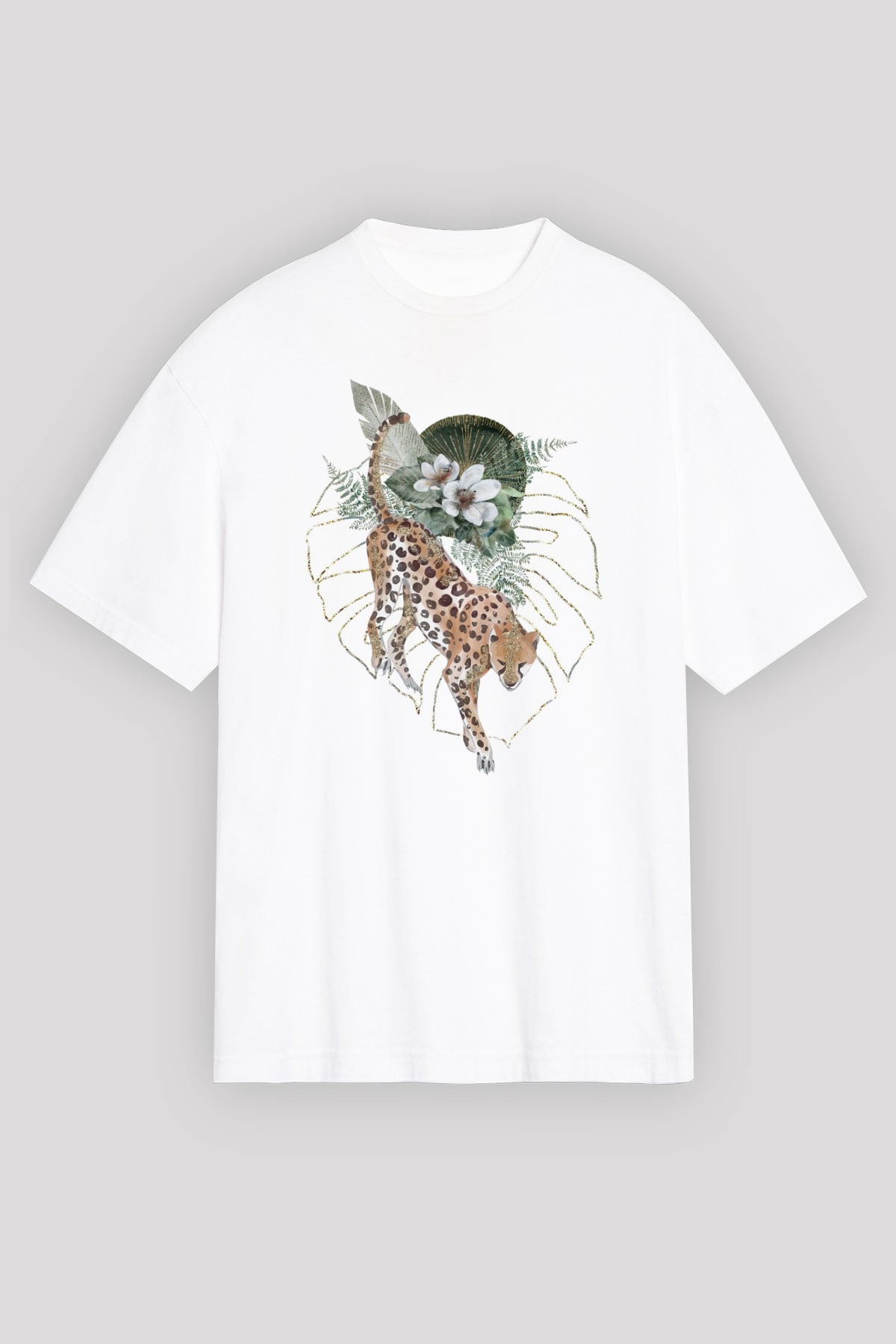 Çita Beyaz Unisex Tişört T-Shirt - TişörtFabrikası
